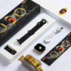 series 9 golden 24k edition smartwatch (gold stainless steel and synthetic black strap)